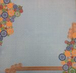 SK BOY STARS & CIRCLES 12x12 Scrapbook Papers 2pc
