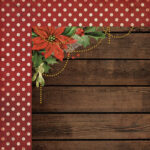Kaisercraft Letters To Santa POINSETTIA GARLAND 12"X12" Scrapbook Sheet - Image 3