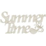 Fabscraps SUMMER TIME  Die-Cut Grey Chipboard Word