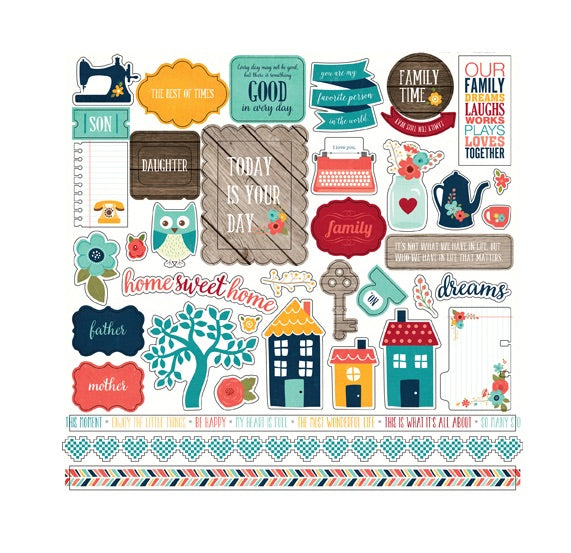 image_8557bdc7-8419-41b0-b258-fd35597b7d1d.jpg Echo Park The Story Of Our Family ELEMENT STICKERS 12x12 40pc - Image 1