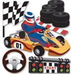 Racing Jolee's Boutique GO CARTS 3D Sports Stickers 6pc