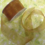 May Arts 1 1/2" Sheer Organza Ribbon 1 yard yd - Image 3