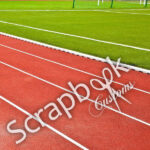 TRACK LANES RIGHT 12"x12" Sports Sheet Scrapbook Customs
