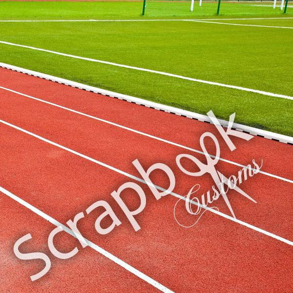 image_896c7c53-f212-4648-88f6-2e87d9e2fe14.jpg TRACK LANES RIGHT 12"x12" Sports Sheet Scrapbook Customs - Image 1