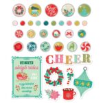 Simple Stories MIX & A-MINGLE Decorative Brads & Chipboard Pieces 34pc - Image 2