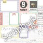 BABY GIRL MONTHS 12"X12" Scrapbook Customs Paper - Image 9