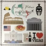 CAESARS PALACE MEMORIES Cut Outs 12x12 Scrapbook Paper
