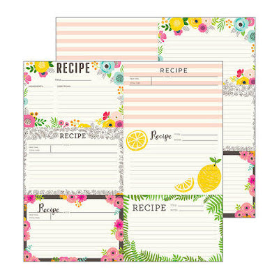image_89d7f13b-abf7-44b6-b06f-0466d0c3d6d9.jpg Jen Hadfield Patio Party RECIPE CARDS 12"X12" Scrapbook Paper - Image 1
