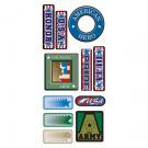 Military ARMY BASIC 6"X12" Stickers 11pc