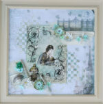 LaBlanche THOUGHTFUL LADY Vintage Mounted Stamp - Image 2