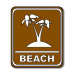 BEACH SIGN Laser DieCut Outdoor Trail Embellishment