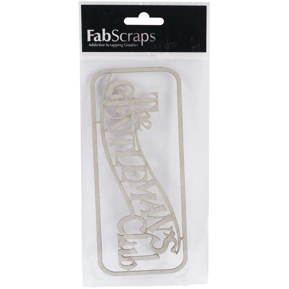 image_8c14e7ea-4df3-4179-b9ea-8c85f2a6effb.jpeg Fabscraps THE GENTLEMAN'S CLUB Die Cut Chipboard 3X6.5 - Image 1