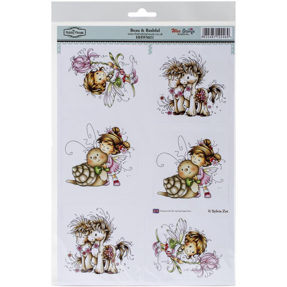 image_8c2e6ae1-333d-47e1-ac9e-bb941e8f6bdb.jpg Hobby House BEAU & BASHFUL Wee Stamps 6pc - Image 1