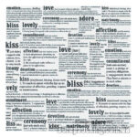 Teresa Collins MR & MRS Words Transparency 12"X12"