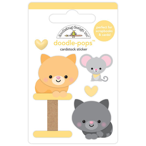 image_8d1745f4-b07c-4394-ba12-b46cbd78deb7.jpg Doodlebug Doodle-Pops PLAYFUL PALS Stickers DoodlePops 3D 5pc - Image 1