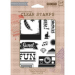 Hero Arts Basic Grey CHEESE Cling Stamps 12pc