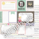 BABY GIRL MONTHS 12"X12" Scrapbook Customs Paper - Image 11