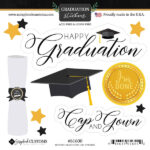 HATS OFF GRADUATION 12X12 Scrapbook School Kit 37pc - Image 3
