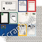 NEVADA Vintage Journal 12"X12" Scrapbook Paper