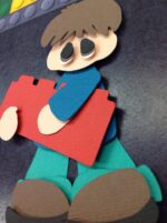 Premade BOYS & THEIR LEGOS 12"X12" Scrapbook Blocks Die Cut - Image 4