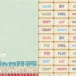 Webster's Pages Game On CATCH PHRASES 12"X12" Sports Scrapbook Paper