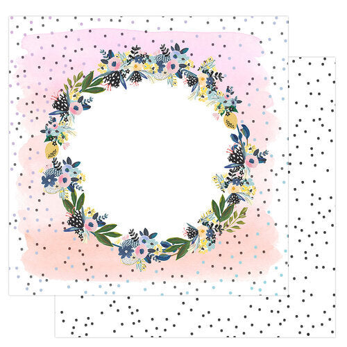 image_907e9a6f-1280-46cf-ad2b-0eacc1f0769a.jpg Prima Spring Abstract SPRING CROWN 12"X12" Scrapbook Paper - Image 1