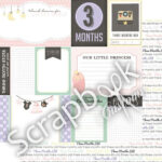 BABY GIRL MONTHS 12"X12" Scrapbook Customs Paper - Image 3