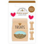 Doodlebug Shaker-Pops Doggone Cute DOGGIE TREATS 3D Sticker