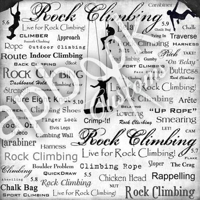 image_92fc116e-5b47-4585-81ef-f6332ed15dca.jpg ROCK CLIMBING LIVE FOR Scrapbook Customs 1 Sports Sheet - Image 1