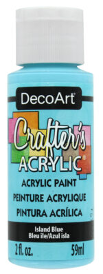 DecoArt Crafter's Acrylic ISLAND BLUE Acrylic Paint 2oz