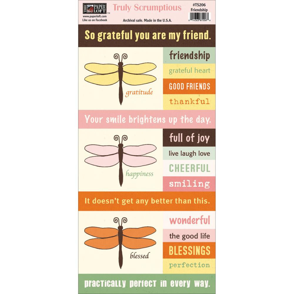 image_93afad84-97e2-4983-9143-2169b1ec06ee.jpeg Paper Loft FRIENDSHIP Truly Scrumptious Stickers 19pc - Image 1