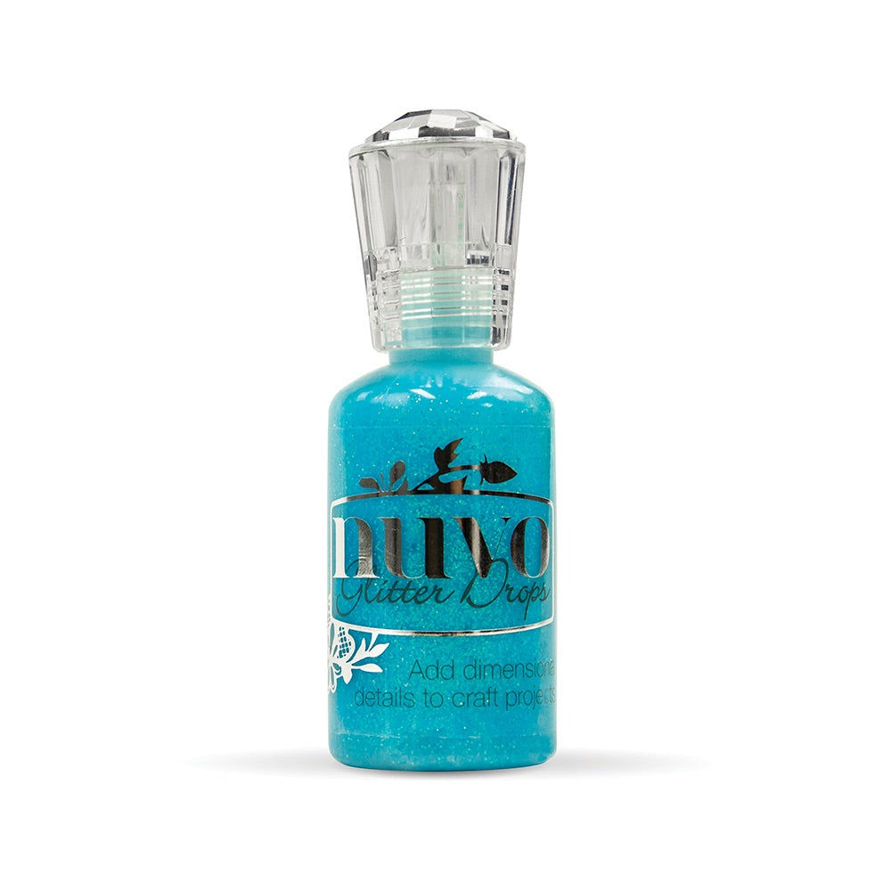 image_94446550-6d13-49f1-af3d-2c32e3718a0c.jpg Nuvo Glitter Drops BLUE LAGOON Glitter Glue 1oz - Image 1