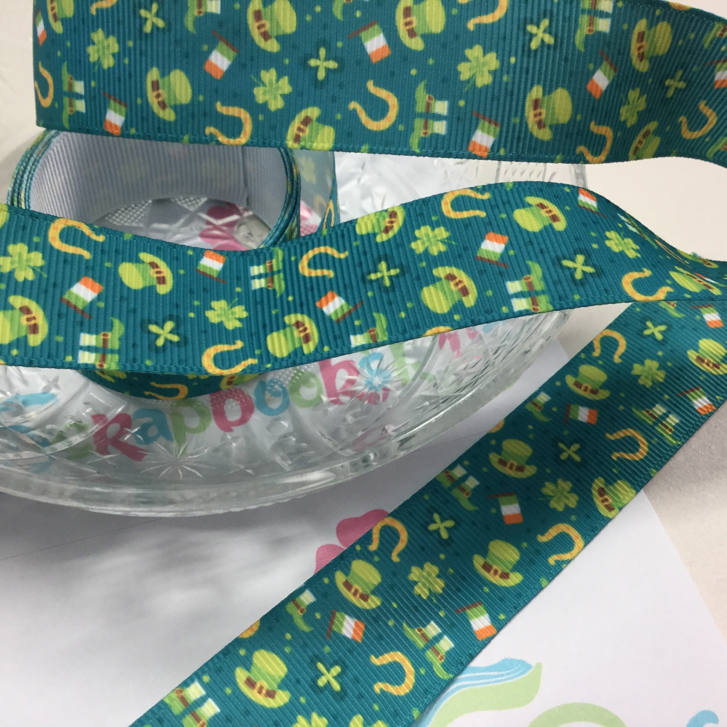 image_947cbb67-b196-4098-a8c6-851a388a7b2f.jpg St. Patrick’s Day Grosgrain Ribbon 1 yard - Image 1