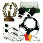 Soccer Ek Success PLAYING SOCCER 3D Sticker 5 pc