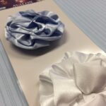 Ruby Rock It Avalon FLORALS Satin White and Blue - Image 2