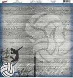 Volleyball Moxxie VOLLEY 1 Scrapbook Sports Sheet 12"X12"