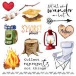 National Park NPWC CAMPING THINGS 1 CUT OUT 12"X12" Paper