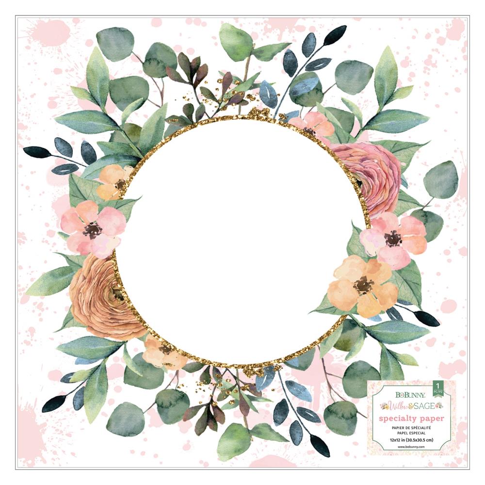 image_960c09fe-6580-4ade-8b9e-877338a4e7aa.jpg Bo Bunny Willow & Sage SPECIALTY ACETATE 12"X12" Scrapbook Transparency Paper - Image 1