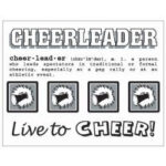 Cheer SRM Say It With Stickers CHEERLEADER Sticker 1pc