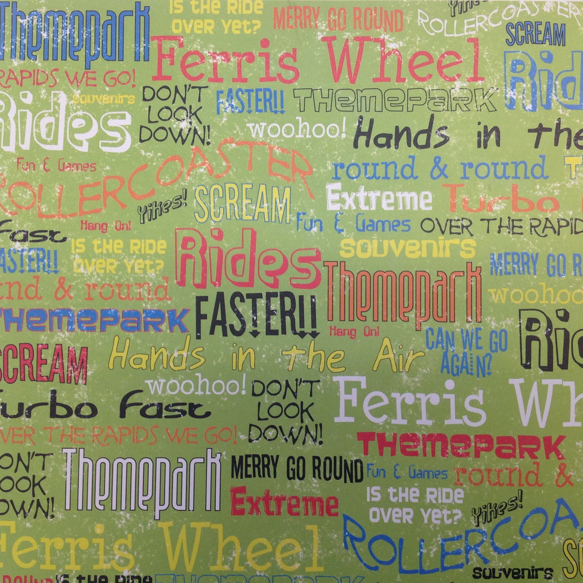 image_967d7246-6036-464b-b06a-246c7f9166a6.jpeg Moxxie THEMEPARK WORD 12"X12" Scrapbook Paper - Image 1