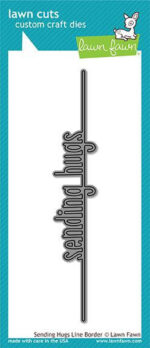 Lawn Fawn SENDING HUGS Line Border Custom Craft Die