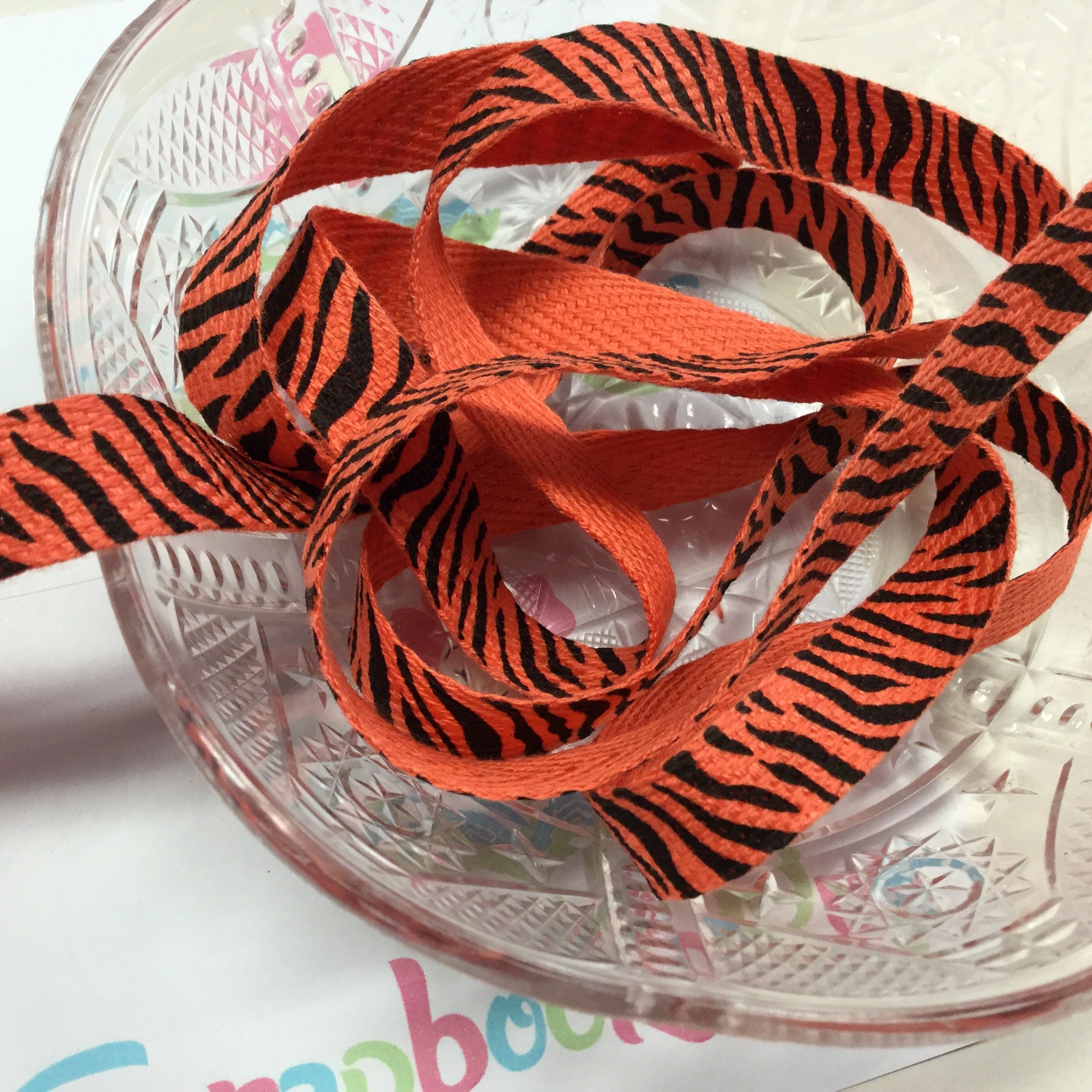 image_976c68c5-07d6-4d83-98a6-8adc1e38356b.jpg Creative Impressions TIGER TWILL RIBBON 1 yd - Image 1