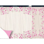Kanban Free As A Bird FLORAL FRAME PINK Cardstock 12"X12"
