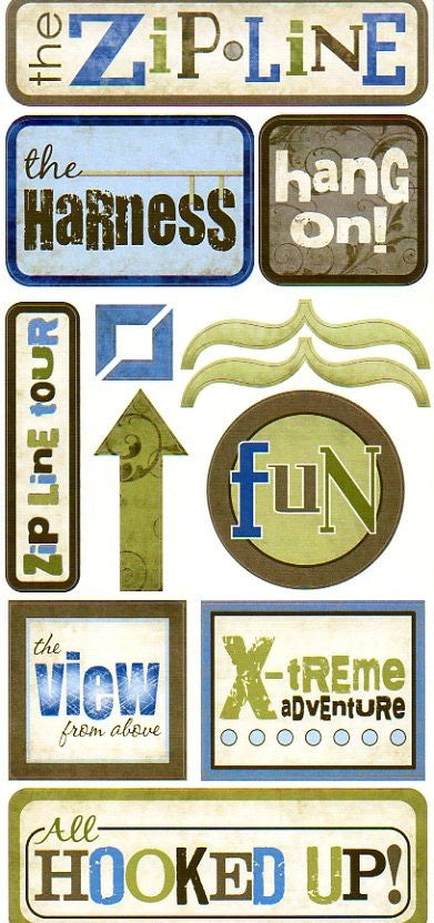 image_987dc4a7-c145-4dd5-8a8b-ac9835a667b8.jpeg ZIP LINE Outdoor Fun Element Stickers 13pc - Image 1