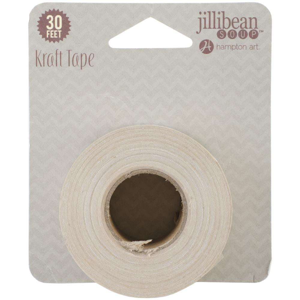 image_9890d0f2-9e75-4d11-aa6a-0401a5eca731.jpeg Jillibean Soup SMILE Staples 3 Sides Kraft Tape 1"X30" - Image 1