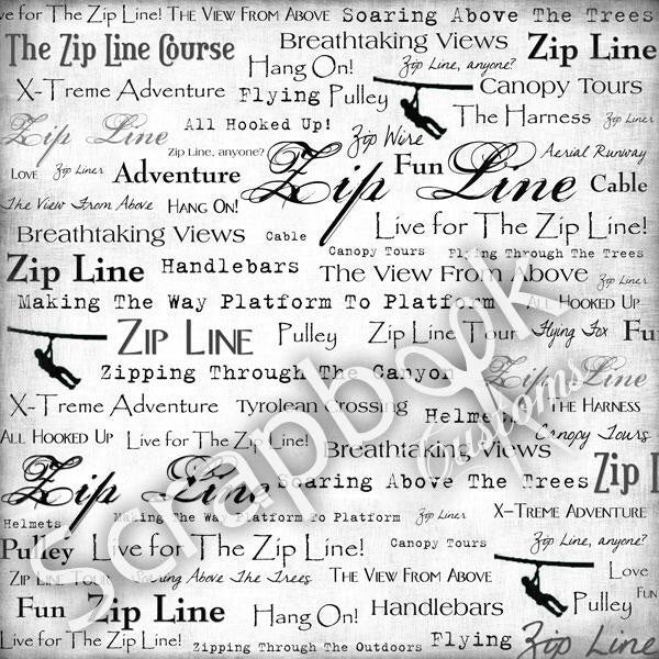 image_993451a4-30b2-49b8-bb53-22e80d1e0466.jpg ZIP LINE LIVE FOR Scrapbook Customs 12"x12" Sports - Image 1