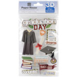 Paper House GRADUATION DAY 3D Stickers 4.5"x8.5" 12pc