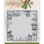 Jeanine’s Vintage Birds BIRDHOUSE FRAME Cutting Die 2pc