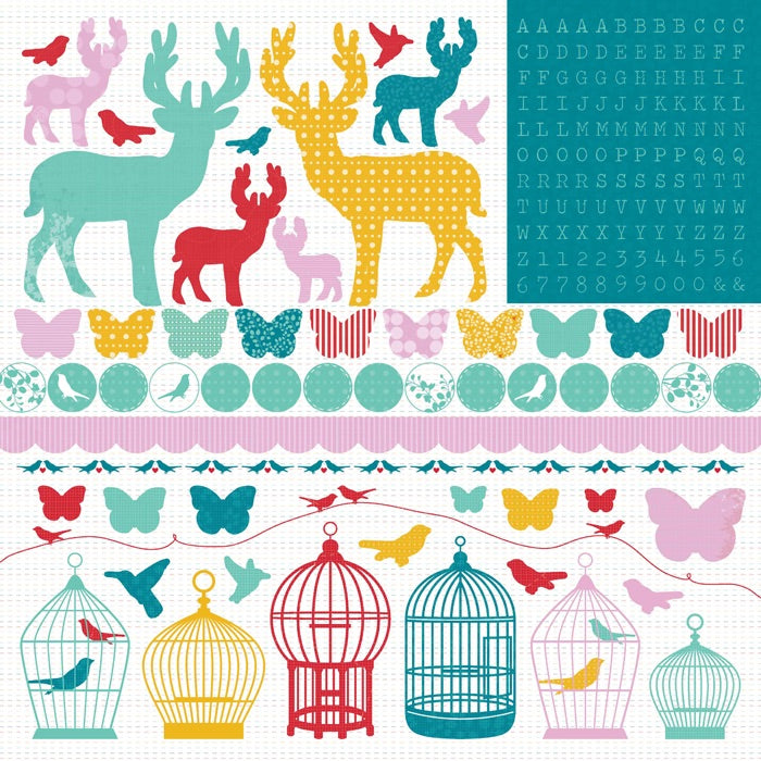 image_9a116df1-2448-4241-b921-41bfd1d644a2.jpg Kaisercraft HUMMINGBIRD 12"X12" Cardstock Sticker Sheet - Image 1