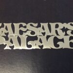 CAESARS PALACE Silver Title Travel Laser Cuts 3"X9" 1pc